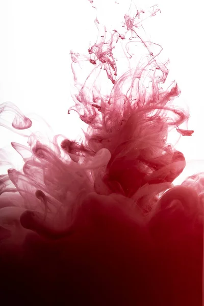 Color Rojo Que Fluye Formas Humo Movimiento Abstracto Liso Por — Foto de Stock