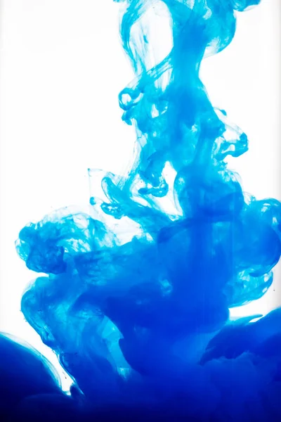 Color Azul Que Fluye Formas Humo Movimiento Abstracto Liso Por — Foto de Stock
