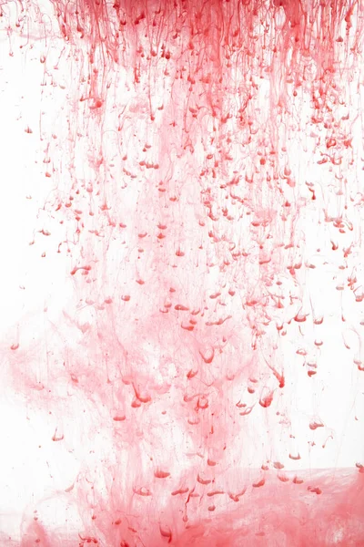 Cor Vermelha Fluindo Formas Fumaça Suave Abstrata Movendo Por Tinta — Fotografia de Stock