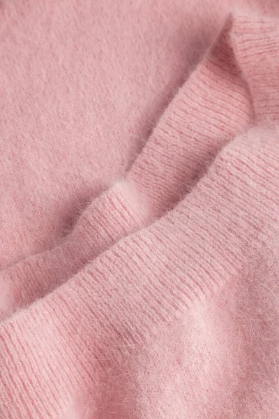 Close Soft Pink Angora Cloth Textile Detail Pastel Colors — Stock Photo, Image