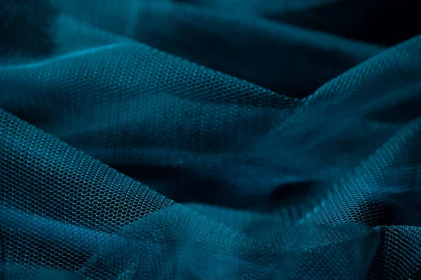 Hullámos Szövet Kék Színekben Monokromatikus Színek Futurisztikus Design — Stock Fotó