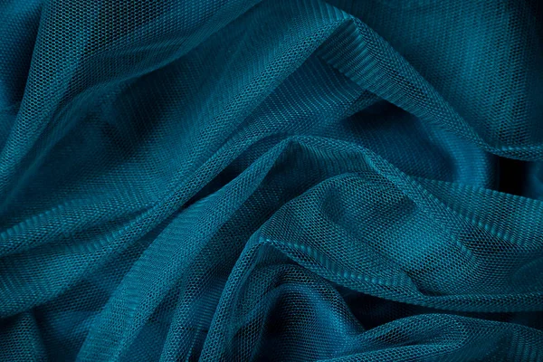 Wavy Fabric Blue Colors Monochromatic Colors Futuristic Design — Stock Photo, Image