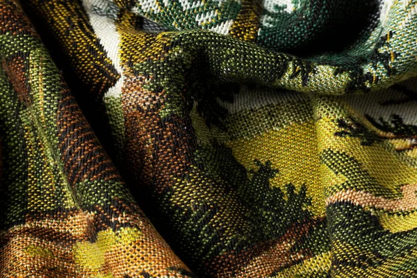 Close Bekijken Van Antiek Stuk Handgemaakt Tapijt Textiel Detail — Stockfoto