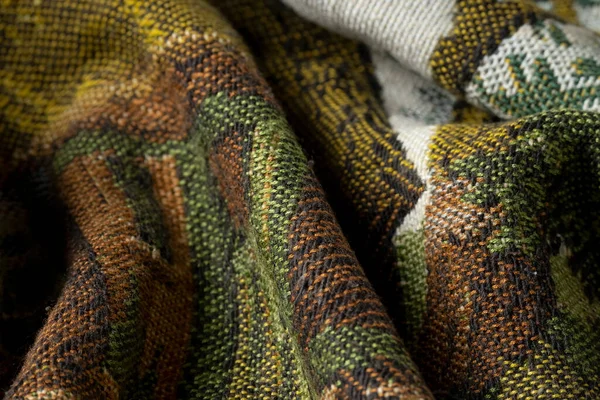 Detailní Pohled Starožitný Ručně Vyráběný Koberec Textilní Detail — Stock fotografie