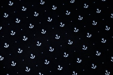 Koyu lacivert tekstil, demir elementleri var. Tekstil deseni. 