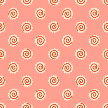 Narutomaki pembe arka planda kusursuz desen