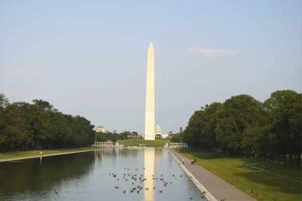 Yansıma Kakası 'ndan Washington Anıtı Günbatımı