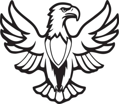 Uçan Kel Kartal Vektör Tasarımı