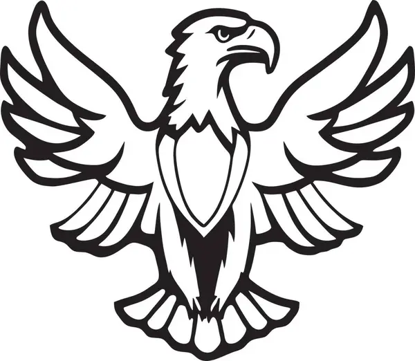 Uçan Kel Kartal Vektör Tasarımı