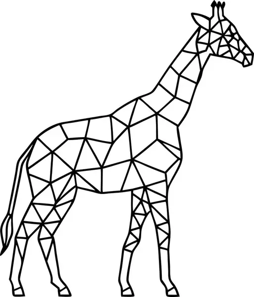 Yüksek Kalite Geometrik Zürafa Vektörü