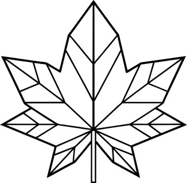 Yüksek Kalite Geometrik Akçaağaç Yaprak Vektörü