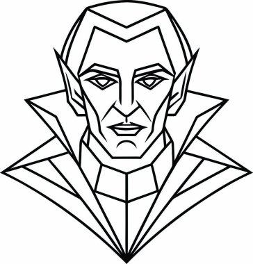 Yüksek Kalite Geometrik Vampir Vektörü