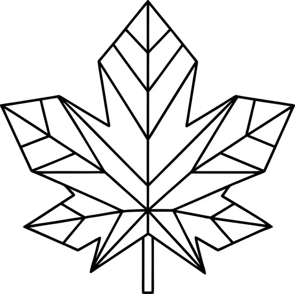 Yüksek Kalite Geometrik Akçaağaç Yaprak Vektörü