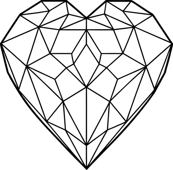 Yüksek Kalite Çokgen Kalp Vektörü
