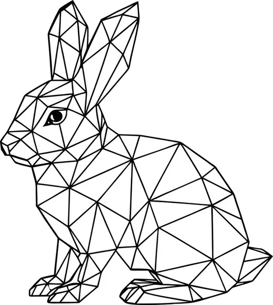 Yüksek Kalite Çokgen Tavşan Vektörü