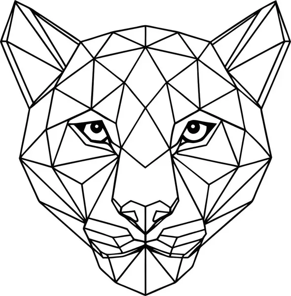 Yüksek Kalite Çokgen Puma Vektörü