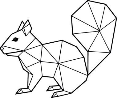 Yüksek Kalite Çokgen Sincap Vektörü