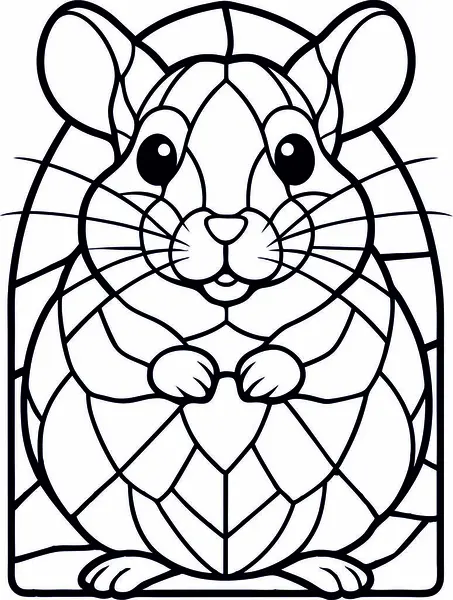 Yüksek Kalite Lekeli Cam Hamster Vektörü