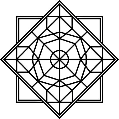 Yüksek Kalite Lekeli Cam Geometrik Tasarım Vektörü