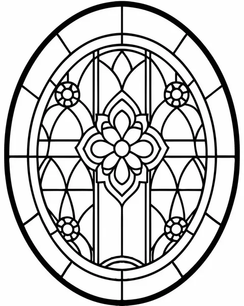 Yüksek Kalite Lekeli Cam Viktorya Dönemi Tasarım Vektörü