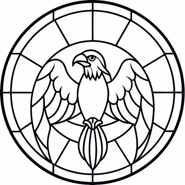 Yüksek Kalite Lekeli Cam Kartal Vektörü