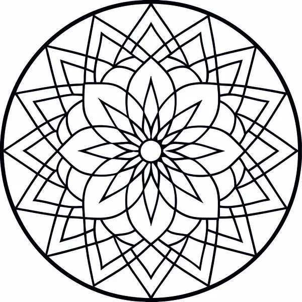 Yüksek Kaliteli Dairesel Mandala Lekeli Cam Tasarım Vektörü