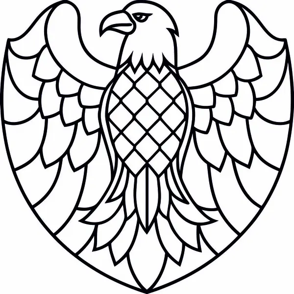 Yüksek Kalite Lekeli Cam Kartal Vektörü