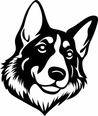 Yüksek Kaliteli Köpek Duvarı Sanat Vektörü