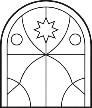 Yüksek Kalite Lekeli Cam Yıldız Vektörü