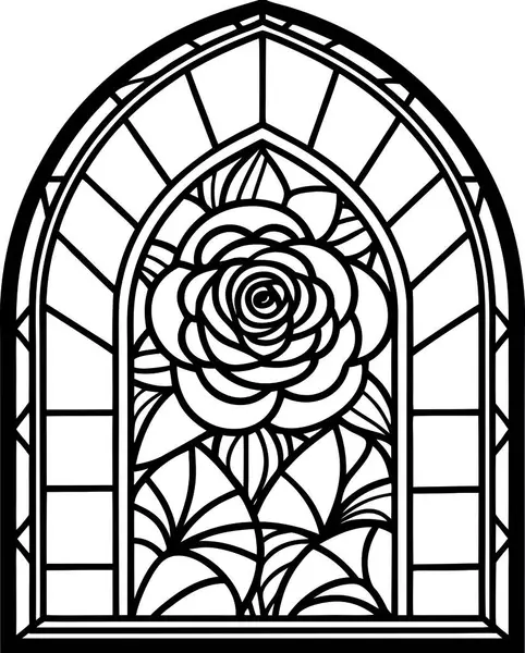 Yüksek Kalite Lekeli Cam Gül Vektörü