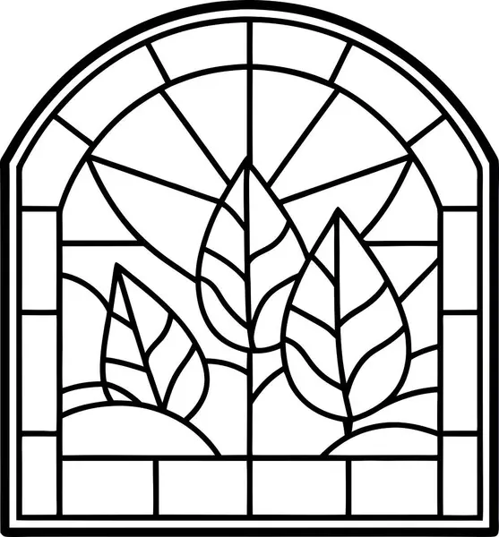 Yüksek Kalite Lekeli Cam Sonbahar Vektörü