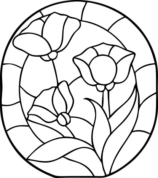 Yüksek Kalite Lekeli Cam Çiçek Vektörü