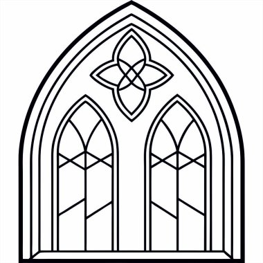 High Quality Stained Glass Church Window Vector