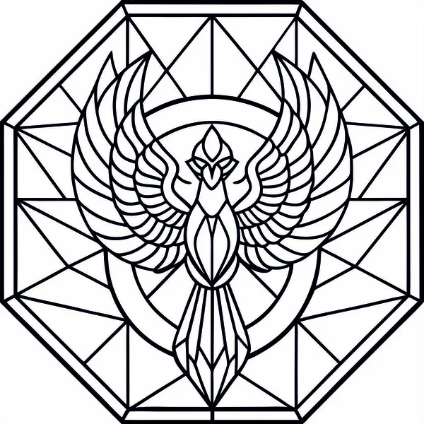 Yüksek Kalite Lekeli Cam Anka Kuşu Vektörü