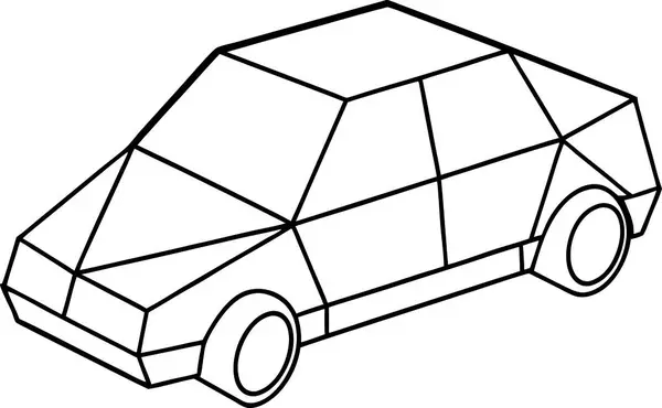 Yüksek Kalite Çokgen Araba Vektörü