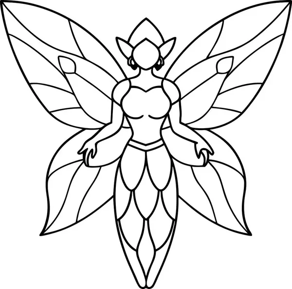 stock vector High Quality Stained Glass Fairy Vector