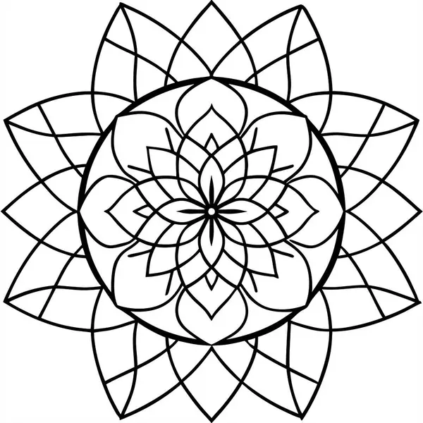 Yüksek Kalite Lekeli Cam Mandala Sanat Vektörü