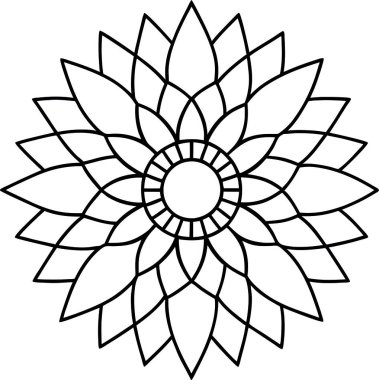 Yüksek Kalite Lekeli Cam Ayçiçeği Vektörü