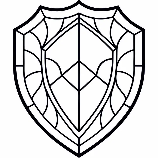 Yüksek Kalite Lekeli Cam Kalkan Vektörü