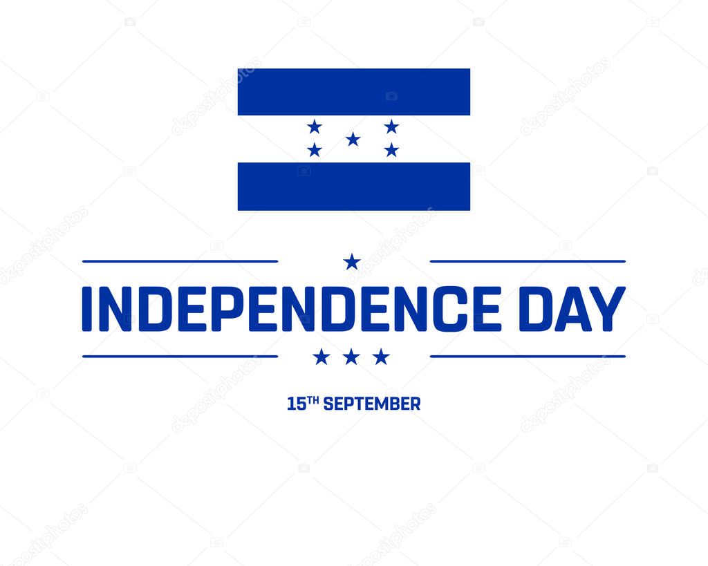 Honduras Independence Day Design, Honduras Flag Design, Honduras, 15th September, Independence Day of Honduras, Vector illustration of Independence Day, I love Honduras, Editable Vector Design