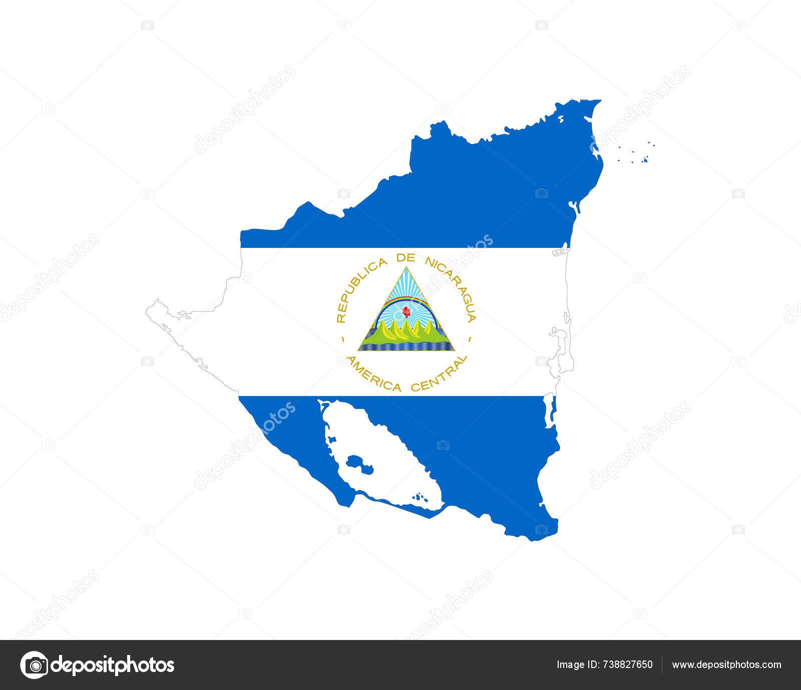 Map Nicaragua National Day Nicaragua Independence Day Nicaragua ...