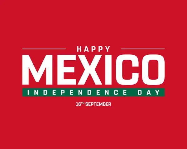 stock image National Day of Mexico, Happy Mexico Independence Day Design, Independence Day of Mexico, Mexico, Vector illustration of Independence Day of Mexico on white background, National Flag of Mexico, Editable vector Design