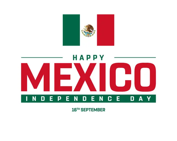 stock image National Day of Mexico, Happy Mexico Independence Day Design, Independence Day of Mexico, Mexico, Vector illustration of Independence Day of Mexico on white background, National Flag of Mexico, Editable vector Design