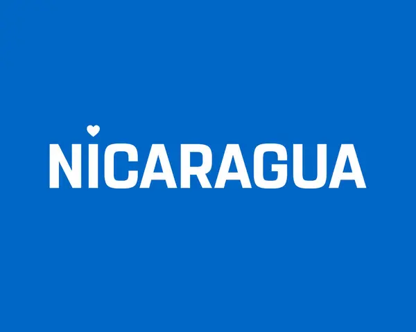 stock image I love Nicaragua, Nicaragua typography with a national flag and heart, National Day of Nicaragua, Independence Day of Nicaragua, Nicaragua, Flag of Nicaragua, Nicaragua typography with heart on blue background