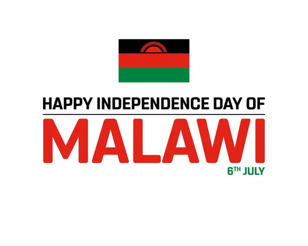 stock image Happy Malawi Independence Day Design, Independence Day of Malawi with flag of Malawi, National Day of Malawi, Malawi, Vector illustration of Independence Day of Malawi on white background, National Flag of Malawi, Editable vector Design