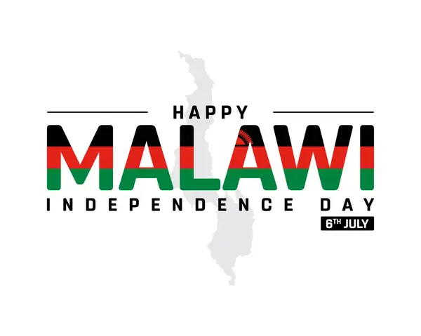 stock image Happy Malawi Independence Day Design, Independence Day of Malawi with map background, National Day of Malawi, Malawi, Vector illustration of Independence Day of Malawi on white background, National Flag of Malawi, Editable vector Design