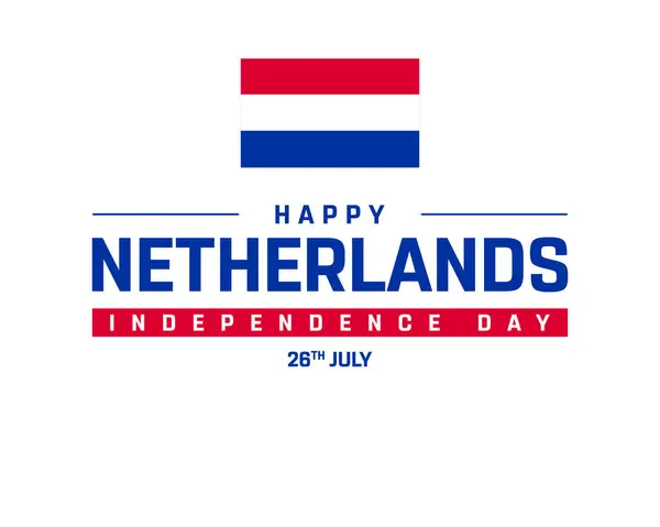 stock image Happy Netherlands Independence Day Design, Independence Day of Netherlands with flag of Netherlands, National Day of Netherlands, Netherlands, Vector illustration of Independence Day of Netherlands on white background, National Flag of Netherlands