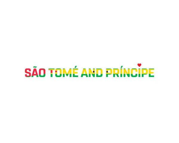 stock image I love Sao Tome and Principe, Sao Tome and Principe typography with a national flag and heart, Independence Day of Sao Tome and Principe, Sao Tome and Principe, Flag of Sao Tome and Principe, Sao Tome and Principe typography with heart