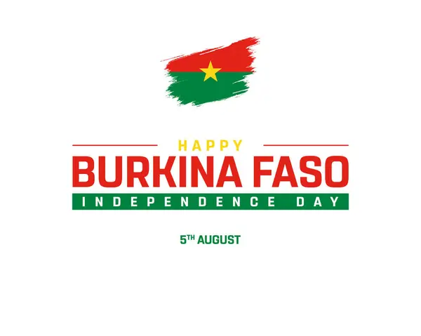 stock image Happy Burkina Faso Independence Day Design, Independence Day of Burkina Faso with flag of Burkina Faso, National Day of Burkina Faso, Burkina Faso, Independence Day of Burkina Faso on white background, National Flag of Burkina Faso, Brush Flag