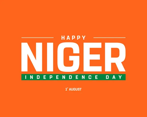 stock image Happy Niger Independence Day Design, Independence Day of Niger with flag of Niger, National Day of Niger, Niger, Vector illustration of Independence Day of Niger on dark background, National Flag of Niger, Editable vector Design